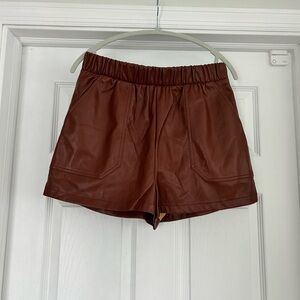 Steve Madden faux leather high waist short